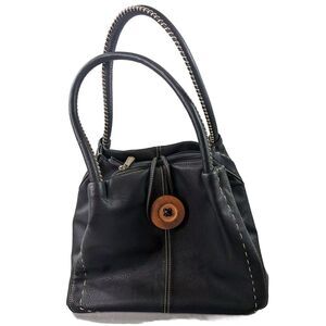 Tom & Eva Purse With Removable‎ Shoulder Bag Zip Close Black Faux Leather Europe
